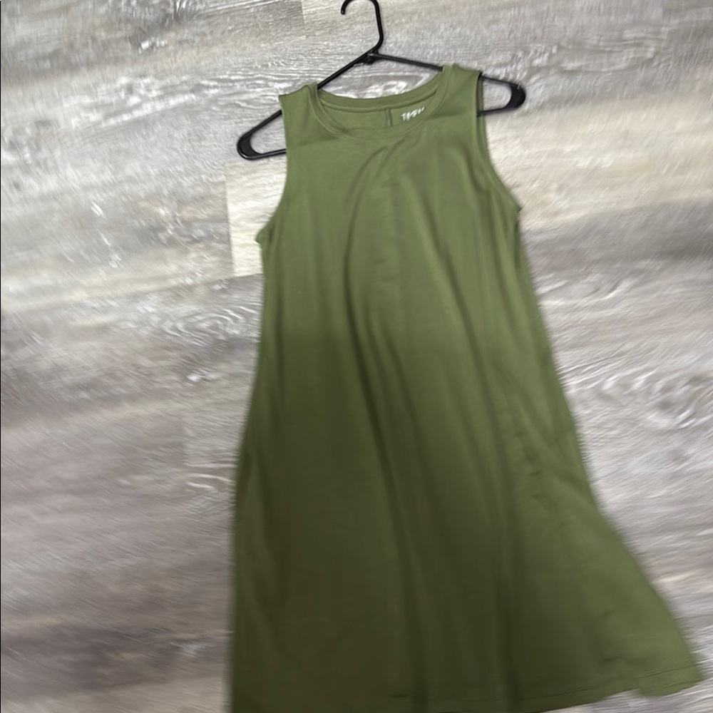 Time and Tru Green Halter Maxi Sundress with pockets